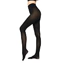 Women's 80 Denier Semi Opaque Tights High Waist Soft Solid Color Footed Pantyhose