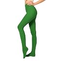 Women's 80 Denier Semi Opaque Tights High Waist Soft Solid Color Footed Pantyhose