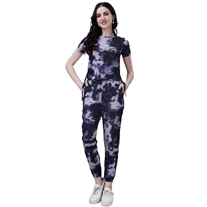 women39s allover letter printed round neck short sleeves top and joggers set