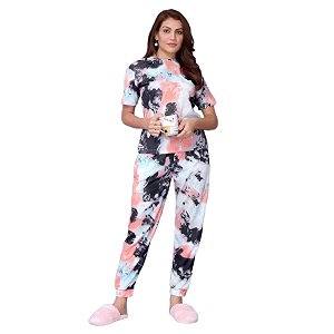 women39s allover letter printed round neck short sleeves top and joggers set
