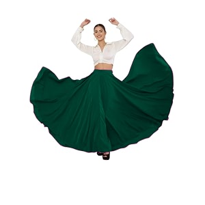 Womens American Crepe Blooming Flared Long for