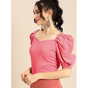 Womens Girls Solid Short Sleeve Crop