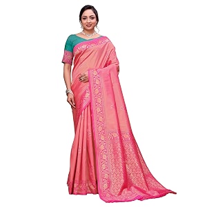 Womens Banarasi Art Silk Woven Design Saree