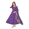 Women39s Bandhani Print Anarkali Kurta with Matching