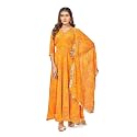 Women39s Bandhani Print Anarkali Kurta with Matching