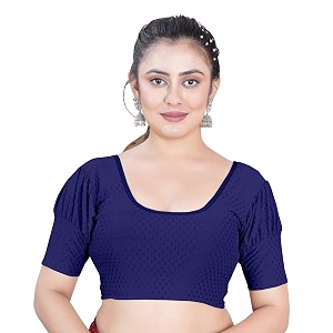Womens Black Embroidered Crop Top with Short