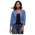 Women39s Blue Denim Jacket 34 Sleeve Button