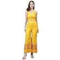 Women39s Boho Sleeveless Yellow Crop Top and