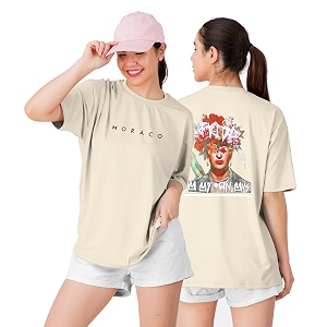 Womens Casual Printed Round Neck Loose Fit