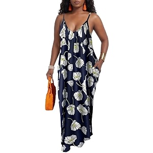 Womens Casual Summer Maxi Dresses Sleeveless Adjustable