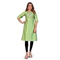 Women39s Chanderi Cotton Embriodired Kurtis