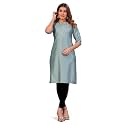 Women39s Chanderi Cotton Embriodired Kurtis