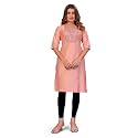 Women39s Chanderi Cotton Embriodired Kurtis