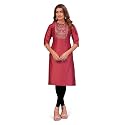 Women39s Chanderi Cotton Embriodired Kurtis