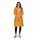 Women39s Chanderi Cotton Embriodired Kurtis