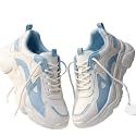 Women39s Chunky Lace-Up Sneakers Colour Block Platform