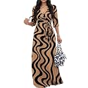 Women's Church Maxi Wrap V Neck 3/4 Sleeve Tie Waist Plus Size Long Dress