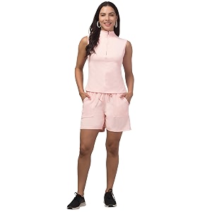 Womens Co-Ord Set Lycra Top and Shorts