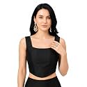 Women39s Corset-Style Raw Silk Crop Top 