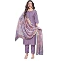Women39s Cotton 34 Sleeves Purple Straight Kurti