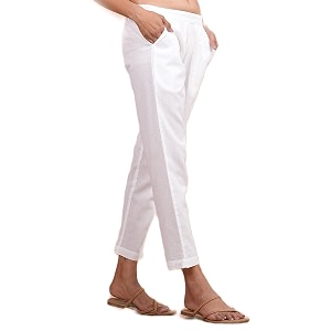Womens Cotton Ankle Fit Trouser Pants for