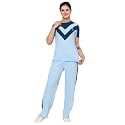 Women's Cotton Blend Athletic Tracksuit – Round Neck Pullover Top &amp; Bottom Set for Women and Girls | Sportswear &amp; Loungewear Co-ord Set