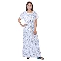 Women39s Cotton Block Print Knee Length Nighty