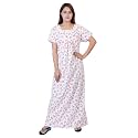 Women39s Cotton Block Print Knee Length Nighty