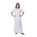Women39s Cotton Block Print Knee Length Nighty
