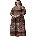 Women39s Cotton Dress Jaipuri Sanganeri Print Midi