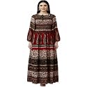 Women39s Cotton Dress Jaipuri Sanganeri Print Midi