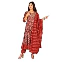 Women39s Cotton Embroidered Anarkali Kurta with Pant