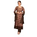 Women39s Cotton Embroidered Anarkali Kurta with Pant