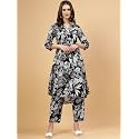 Women39s Cotton Kurta with Trousers Set Floral
