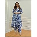 Women39s Cotton Kurta with Trousers Set Floral