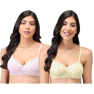 Womens Cotton Lightly Padded Non-Wired T-Shirt Bra