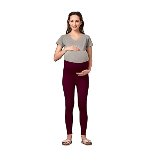 Womens Cotton Lycra Over The Belly Maternity