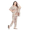 Women39s Cotton Multicolor Printed Kaftan Co-ord Set