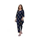 Women39s Cotton Night Suit Set Printed Top