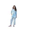 Women39s Cotton Night Suit Set Printed Top