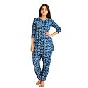 Women39s Cotton Night Suit Set Printed Top