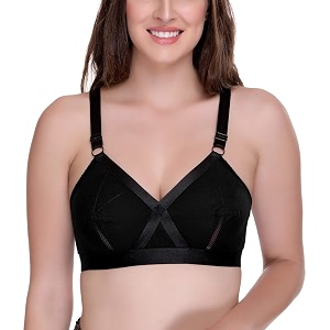 Womens Cotton Non-Padded Wire Free Regular Bra