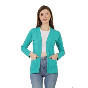 Womens Cotton Pocket Shrug
