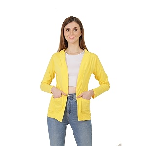 Womens Cotton Pocket Shrug