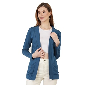 Womens Cotton Pocket Shrug