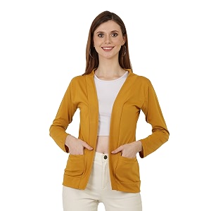 Womens Cotton Pocket Shrug