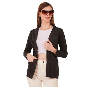 Womens Cotton Pocket Shrug