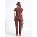 Women's Cotton Printed Co-Ord Set Round Neck Half Sleeve T-Shirt with Matching Pants Comfortable Casual Lounge Wear Outfit