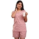 Women39s Cotton Printed Night Suit Set of