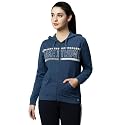 Women's Cotton Printed Steel Blue Jacket with 2 Cross Pockets